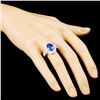 Image 3 : 18K Gold 3.95ct Tanzanite & 1.30ctw Diamond Ring