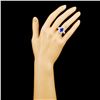 Image 4 : 18K Gold 3.95ct Tanzanite & 1.30ctw Diamond Ring