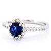 Image 2 : 18k Gold 1.01ct Sapphire & 0.31ct Diamond Ring