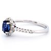 Image 3 : 18k Gold 1.01ct Sapphire & 0.31ct Diamond Ring
