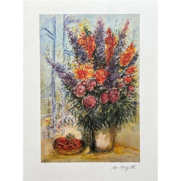Marc Chagall BOUQUET WITH CHERRIES Offset Lithogra