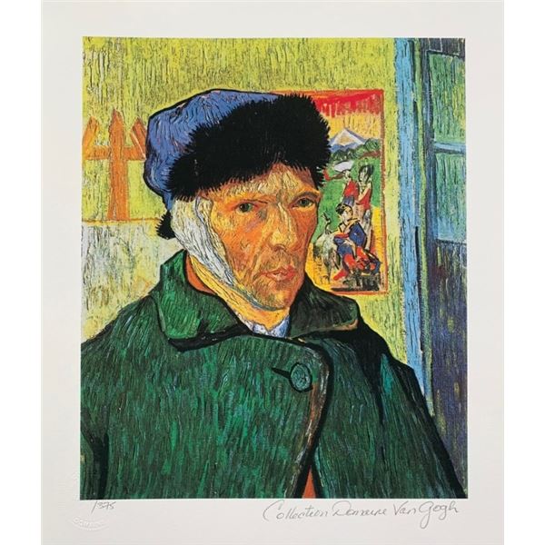 Vincent Van Gogh SELF PORTRAIT WITH BANDAGED Signe
