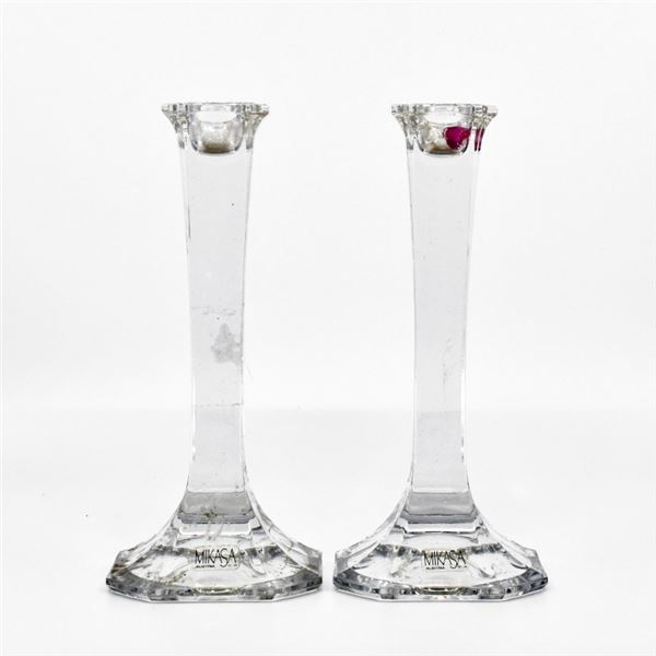 Pair Mikasa Austria Crystal Candlesticks