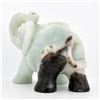 Image 7 : Carved Jade & Marble Elephant, 20th Century
