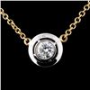 Image 1 : 18K Two Tone 0.30ct Diamond Pendant
