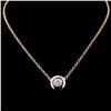 Image 2 : 18K Two Tone 0.30ct Diamond Pendant