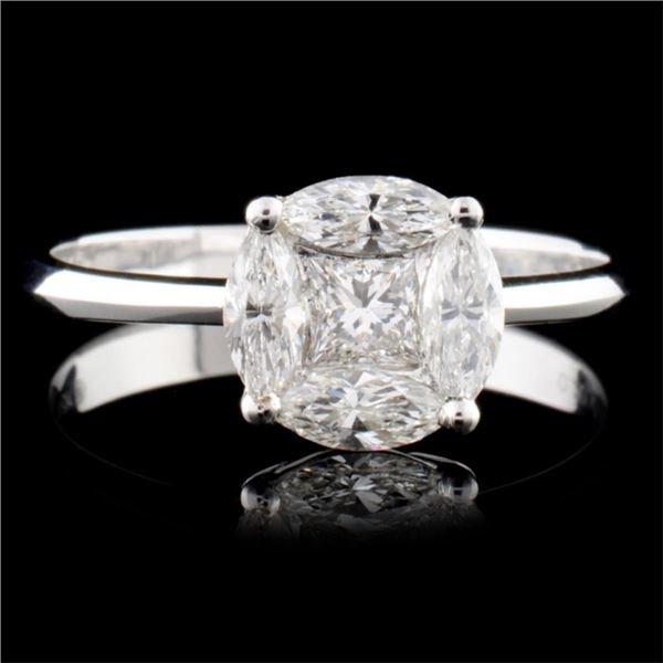 18K White Gold 0.85ctw Diamond Ring