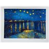Image 2 : Vincent Van Gogh STARLIGHT OVER RHONE Signed Gicle