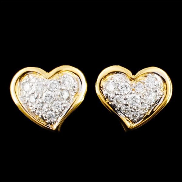 18K Gold 0.40ctw Diamond Earrings