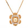 Image 2 : 18K Two-Tone Gold 1.06ct Diamond Necklace