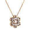 Image 3 : 18K Two-Tone Gold 1.06ct Diamond Necklace