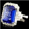Image 2 : 18K Gold 8.00ct Tanzanite & 1.30ctw Diamond Ring