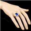 Image 3 : 18K Gold 8.00ct Tanzanite & 1.30ctw Diamond Ring