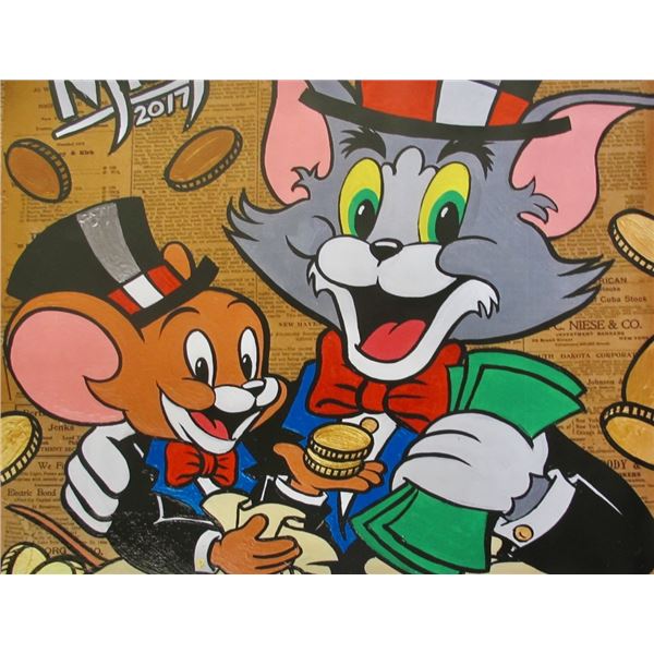 TOM and JERRY Cartoon Animation Giclee on Canvas