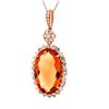 Image 3 : 18K Rose Gold 8.25ct Citrine & 0.93ct Diamond Pend