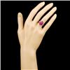 Image 4 : 18K Gold 4.50ct Ruby & 0.20ctw Diamond Ring