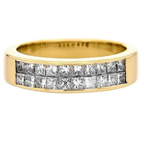 18K Yellow Gold 1.25ctw Diamond Channel Band