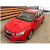Image 4 : PARKSVILLE - 2014 CHEVROLET CRUZE RED 166403 KMS - 437802-3