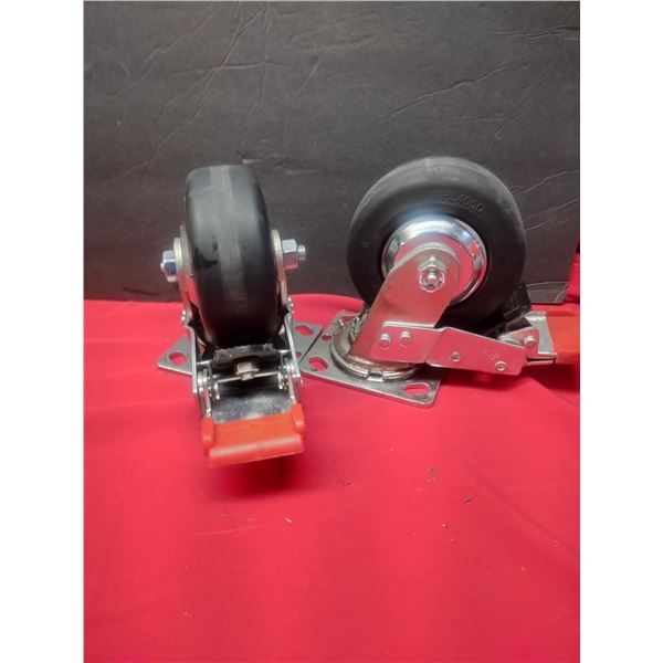 Commercial Grade Locking Castor Wheel Pair 9