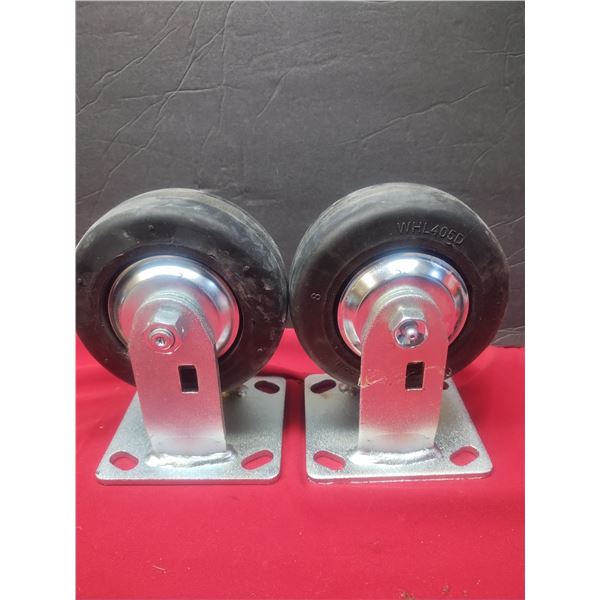 Pair Of Fixed Castor Wheels 16