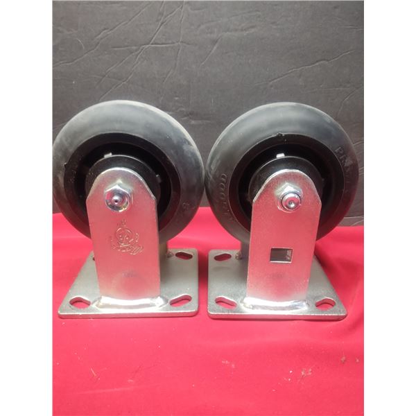 Pair Of Fixed Castor Wheels 39