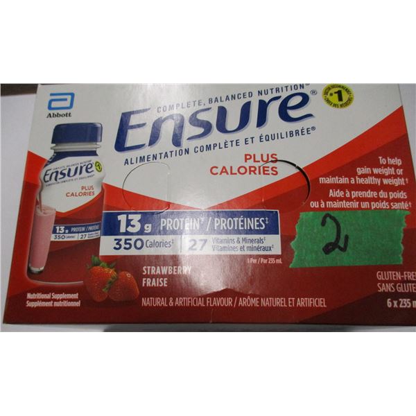 ENSURE CALORIE PLUS STRAWBERRY DRINK (6 BOTTLES X 235 ML) (BEST BEFORE APRIL 2027)