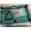 Image 2 : ESTATE:  SMALL TABLE TOP POOL TABLE & ACCESSORIES