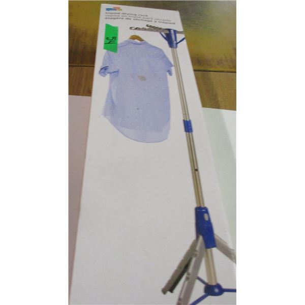SHELF PULLS (AS IS):  TRIPOD DRYING RACK IN ORIGINAL BOX