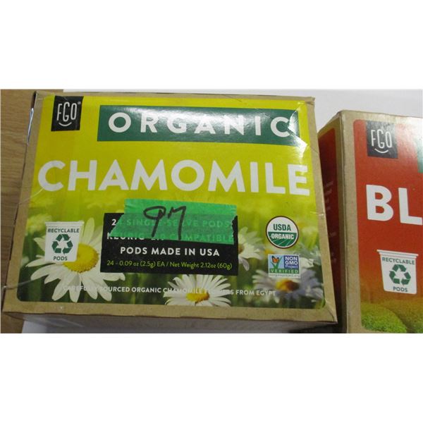 SHELF PULLS (AS IS):  2 BOXES ORGANIC TEA