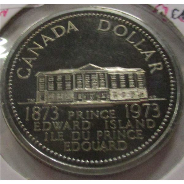 1973 PROOF CAMEO PRINCE EDWARD ISLAND CANADA DOLLAR