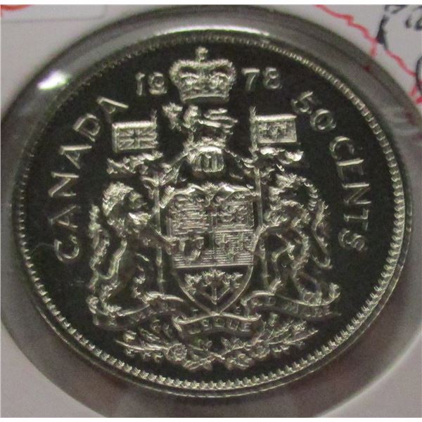 1978 PROOF CAMEO CANADA HALF DOLLAR