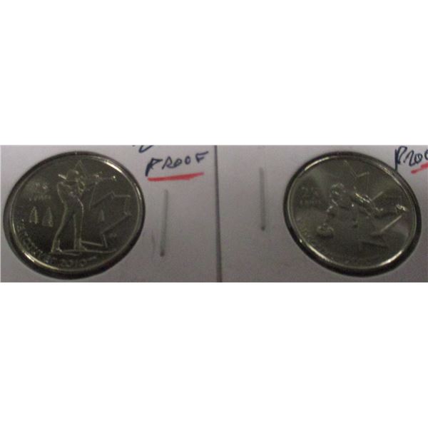 2010 PROOF BIATHALON & 2010 PROOF CURLING CANADA QUARTERS