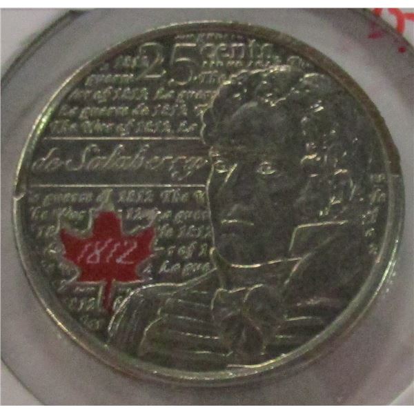 2013 SALISBURY COLORED MAPLE LEAF QUARTER