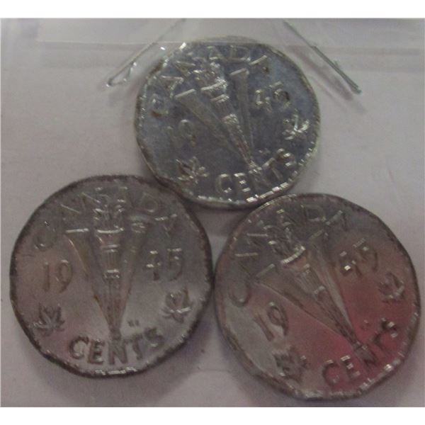 1949 WORLD WAR II CANADA VICTORY NICKEL