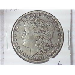 1892-O Morgan Silver Dollar