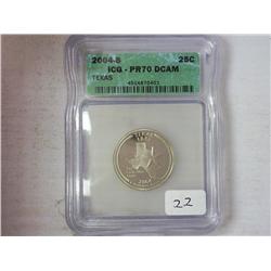 2004-S Texas Quarter ICG PR70DCAM
