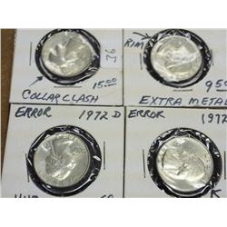 4 Error Washington Quarters (As Shown)