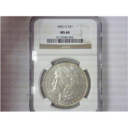 1882-O Morgan Dollar NGC MS 60