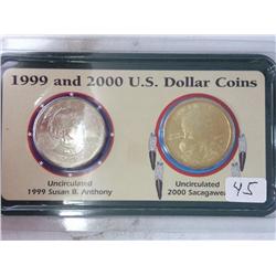 1999-SBA And 2000 Sacagawea Dollars (UNC)