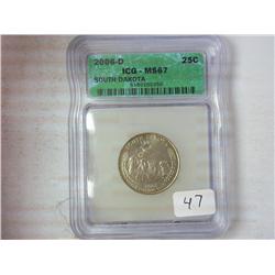 2006-D South Dakota Quarter ICG MS67