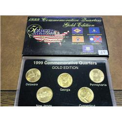 1999 Gold Plated Commemorative Quarter Set (UNC)