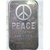 Image 1 : 1 Ounce .999 Fine Silver Ingot (Peace)