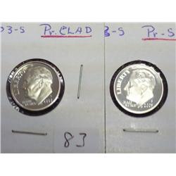 2003-S (Clad) & 2003-S (Silver) Both Proof