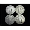 Image 1 : 4 Assorted Standing Liberty Quarters