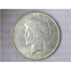 1922 Peace Silver Dollar (UNC)