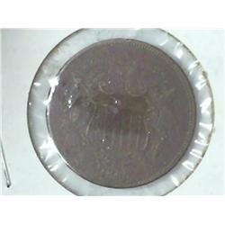 1865 Two Cent Piece (Fine)