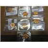 Image 1 : 7 Assorted UNC Lincoln Cents