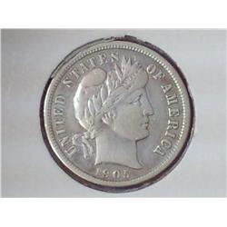 1905-S Barber Dime (VF)