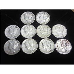 10 Assorted Mercury Dimes