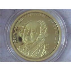 3.1 Gram Gold Token John Adams .585 Fine